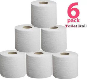 Toilet Paper Roll | 1110 Pulls | 185 Pulls x 6 Rolls| Ultra-Soft, Highly Absorbent Tissue | Compatible with All Dispensers | Ideal for Home, Office & Restaurant Use