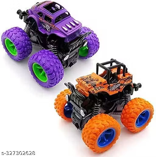 INSITE (PACK OF 2)Monster truck toys car for kids 4 wheel Friction push to go speed monster truck