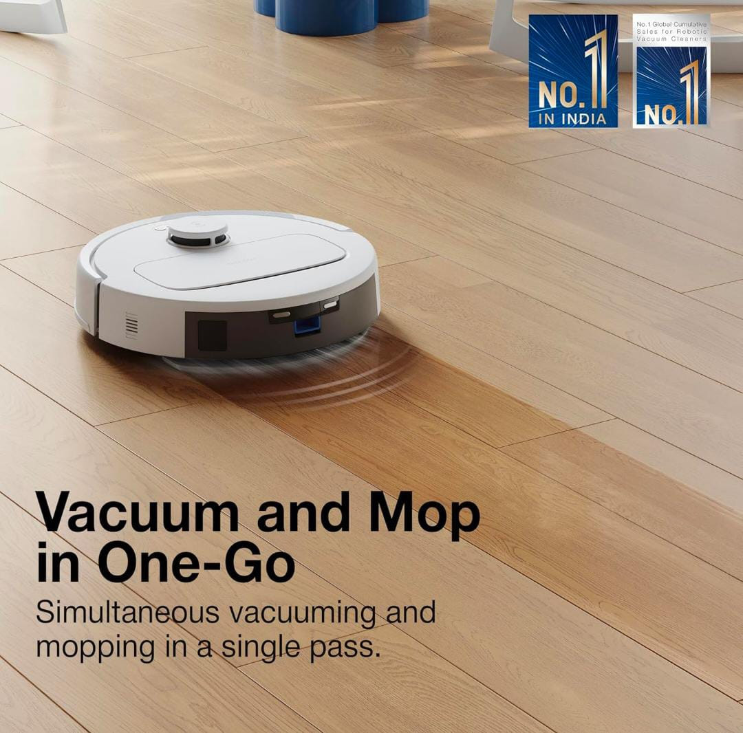 ECOVACS DEEBOT N30 Plus White 2 in 1 Robot Vacuum & Mop, 2025 New Launch, Multi-Cyclone Auto-Empty Station